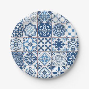 Plato De Papel Patrón de azulejos de cerámica