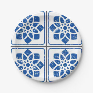 Plato De Papel Patrón de azulejos de cerámica