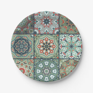 Plato De Papel Patrón de azulejos de cerámica