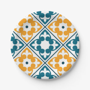 Plato De Papel Patrón de azulejos de cerámica