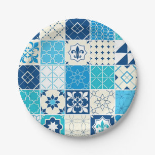Plato De Papel Patrón de azulejos de cerámica