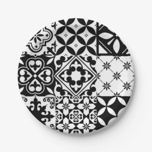 Plato De Papel Patrón de azulejos de cerámica