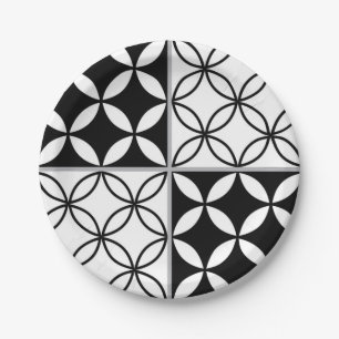 Plato De Papel Patrón de azulejos de cerámica