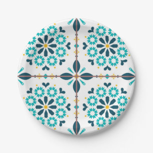 Plato De Papel Patrón de azulejos de cerámica