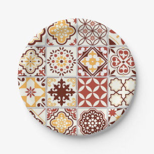 Plato De Papel Patrón de azulejos de cerámica