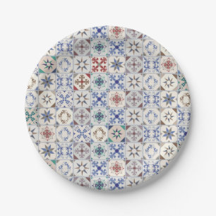 Plato De Papel Patrón de azulejos de cerámica