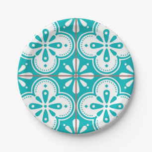 Plato De Papel Patrón de azulejos de cerámica