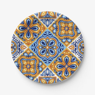 Plato De Papel Patrón de azulejos de cerámica