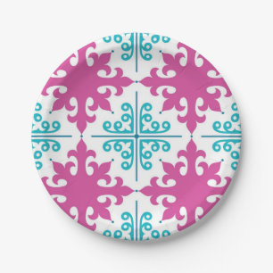 Plato De Papel Patrón de azulejos de cerámica