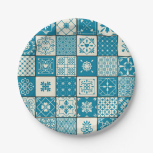 Plato De Papel Patrón de azulejos de cerámica