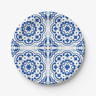 Plato De Papel Patrón de azulejos de cerámica