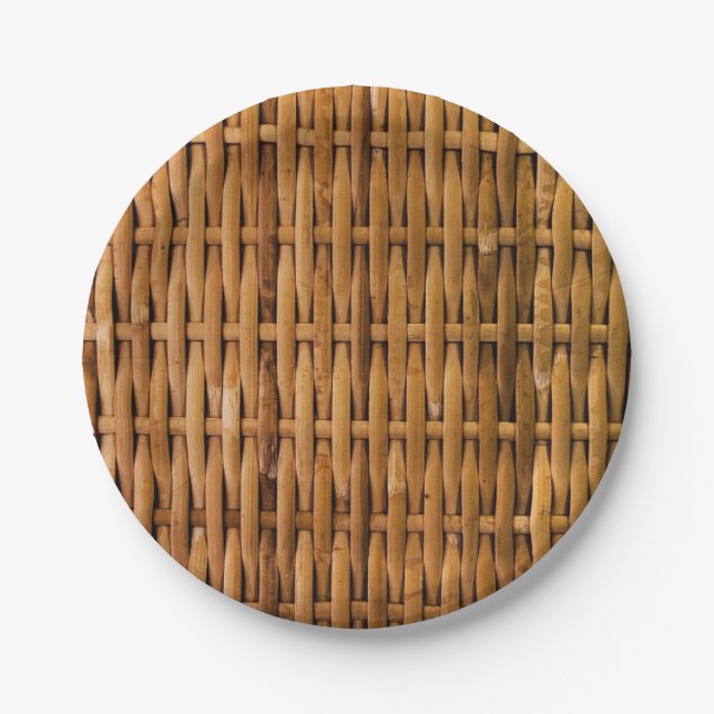 Plato De Papel Patrón de Bambú (Anverso)