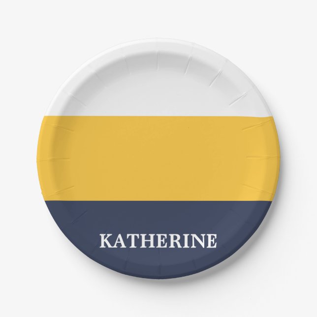 Plato De Papel Patrón de bandas (Anverso)