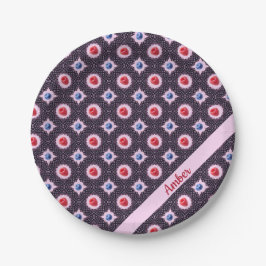 Plato De Papel Patrón de Berry Bliss con nombre personalizado