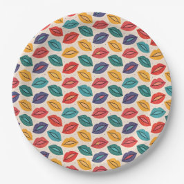 Plato De Papel Patrón de beso
