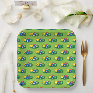 Plato De Papel Patrón de bolas de billar de billar