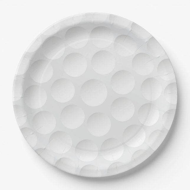 Plato De Papel Patrón de bolas de golf (Anverso)