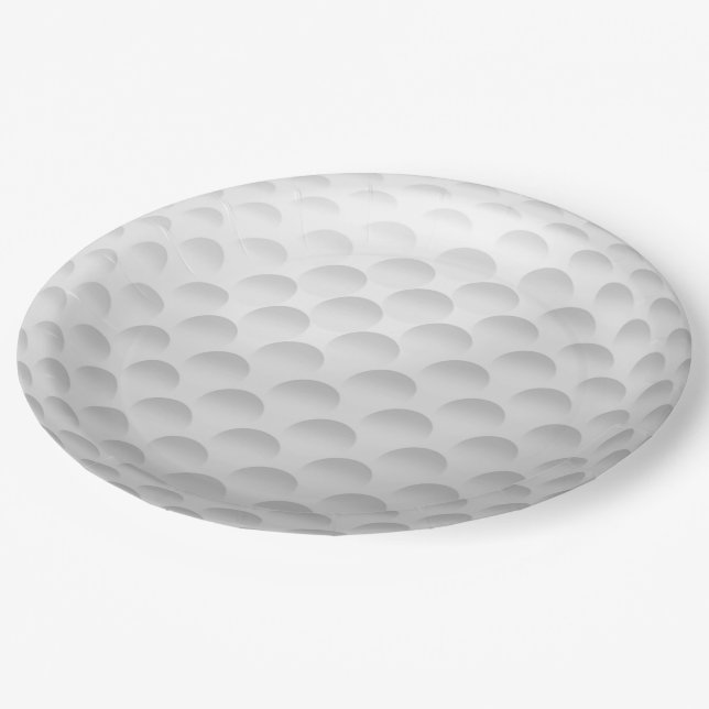 Plato De Papel Patrón de bolas de golf blancas (Angular)