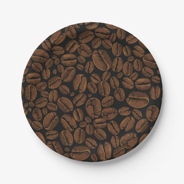 Plato De Papel Patrón de café (Anverso)