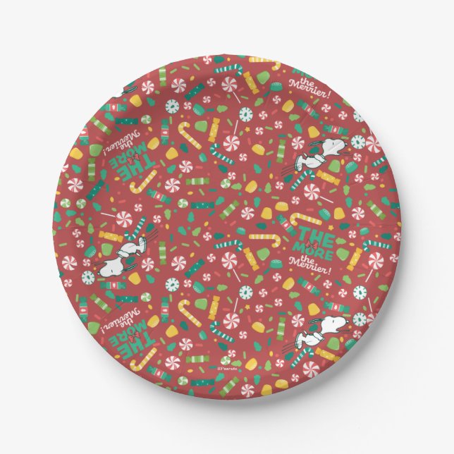 Plato De Papel Patrón de Candy Snoopy Dreams (Anverso)