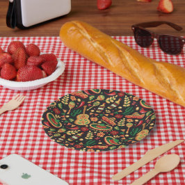 Plato De Papel Patrón de Cinco De Mayo Mexicano
