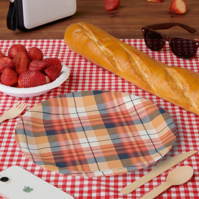 Plato De Papel Patrón de colocación (Picnic)