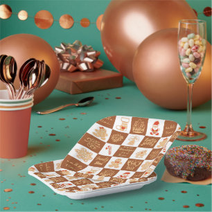 Plato De Papel Patrón de cookies de pan de jengibre