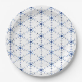 Plato De Papel Patrón de copo de nieve en diamante
