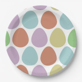 Plato De Papel Patrón de decoración de huevos de Pascua