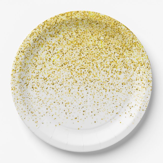 Plato De Papel Patrón de degradado de brillo 1 (Anverso)