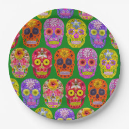 Plato De Papel Patrón de descompresión de flores 2018