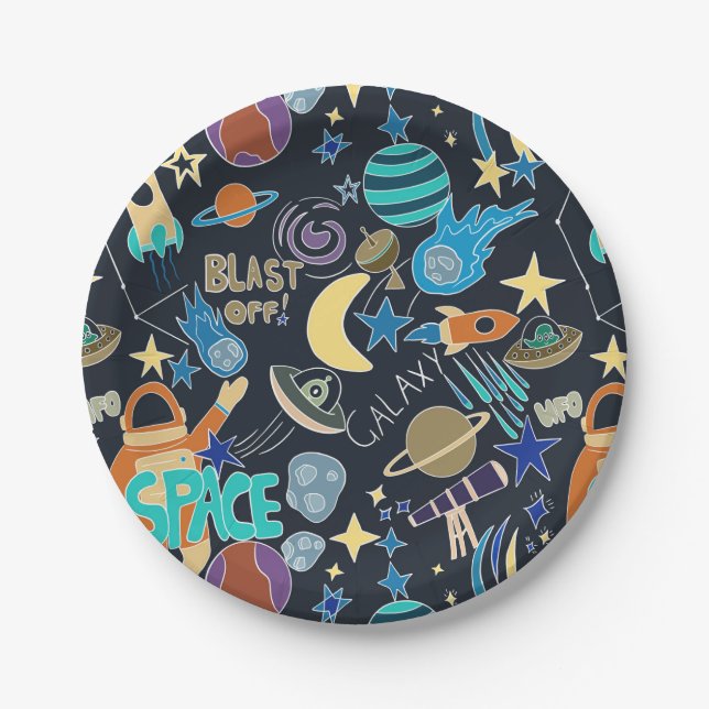 Plato De Papel Patrón de dibujos y modelos de dibujos (Anverso)