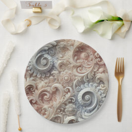 Plato De Papel Patrón de encaje de degradado elegante