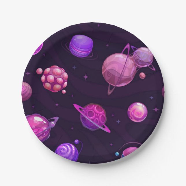 Plato De Papel Patrón de espacio (Anverso)