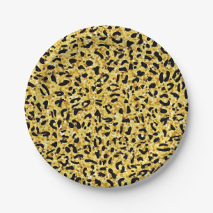 Plato De Papel Patrón de estampado animal