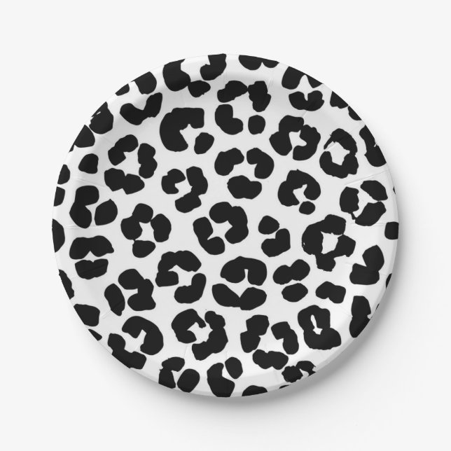 Plato De Papel Patrón de estampado animal (Anverso)