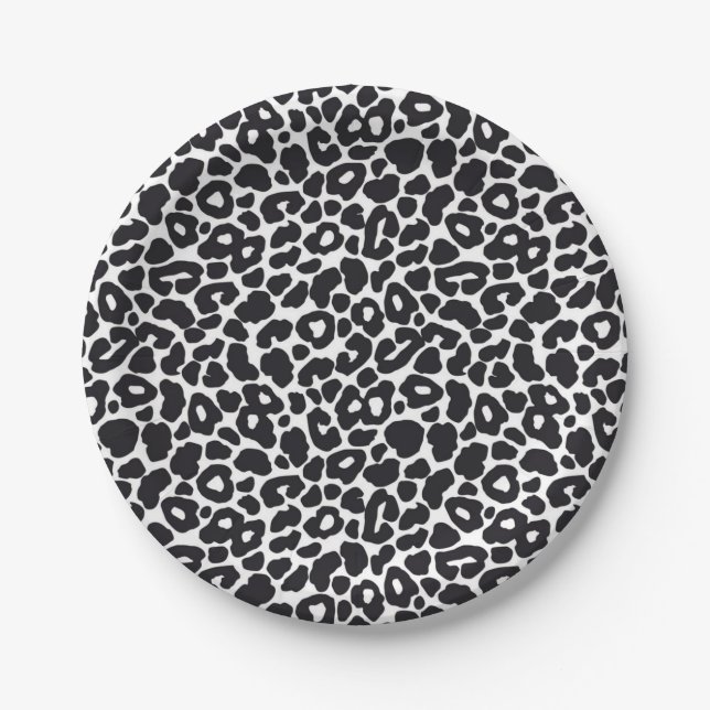 Plato De Papel Patrón de estampado animal (Anverso)