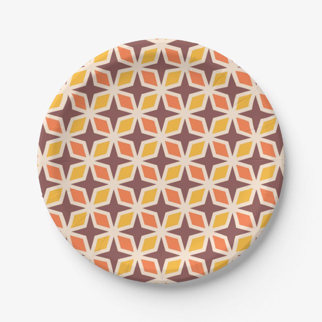 Plato De Papel Patrón de estrella geométrica de Mod (Anverso)