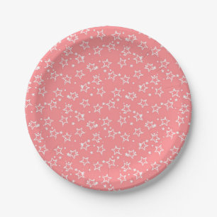 Plato De Papel patrón de estrellas