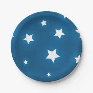 Plato De Papel patrón de estrellas