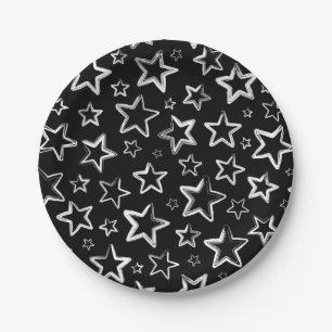 Plato De Papel Patrón de estrellas