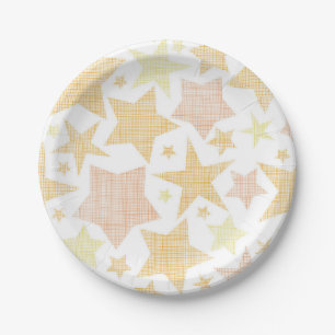 Plato De Papel Patrón de estrellas