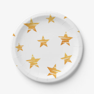 Plato De Papel Patrón de estrellas