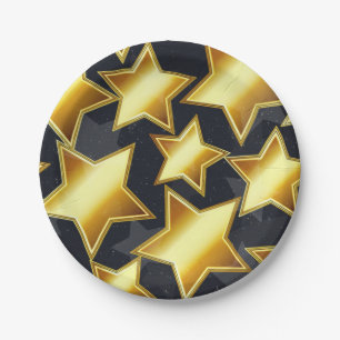 Plato De Papel patrón de estrellas