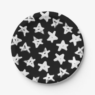 Plato De Papel Patrón de estrellas