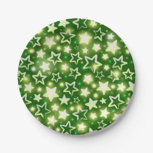 Plato De Papel Patrón de estrellas