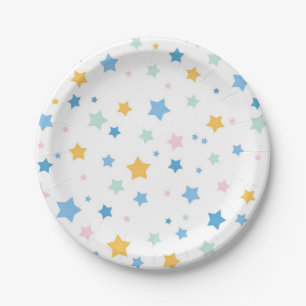 Plato De Papel Patrón de estrellas