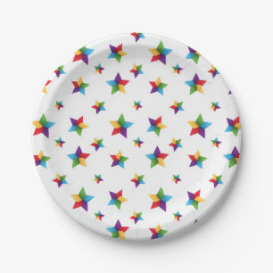 Plato De Papel Patrón de estrellas