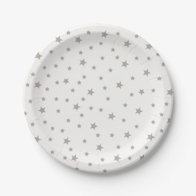 Plato De Papel Patrón de estrellas (Anverso)