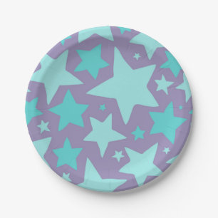 Plato De Papel Patrón de estrellas